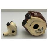 Vintage Collectible Ceramic Arts Sudio Brown Bear And Bear Cub Salt & Pepper Shakers Set 4 1/4"