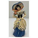 Vintage Collectible Ceramic Arts Sudio MISS LUCINDY Blue Figurine 7"