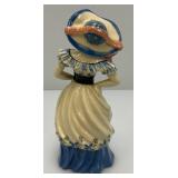 Vintage Collectible Ceramic Arts Sudio MISS LUCINDY Blue Figurine 7"
