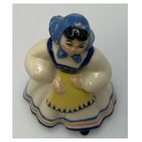 Vintage Collectible  Ceramic Arts Sudio 5" Pepita Blue Pan American Girl Betty Harrington