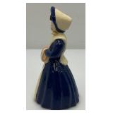 Vintage Collectible  Ceramic Victorian Woman Figurine Bell 5 1/4"