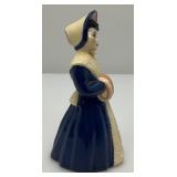 Vintage Collectible  Ceramic Victorian Woman Figurine Bell 5 1/4"