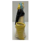 Vintage Collectible  Ceramic Arts Sudio Girl With Cornucopia Planter 7"
