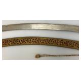 Ceremonial Sword Indian Groom Wedding With Hilt 35.5" Leopard And Rabbit Brass Handle