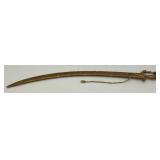 Ceremonial Sword Indian Groom Wedding With Hilt 35.5" Leopard And Rabbit Brass Handle