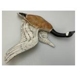 3 Vintage Ceramic Geese Wall Hangings Hand painted 1= 15" x 16.5", 1= 16" x 18.5" & 1= 10" x 13.5"