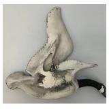 3 Vintage Ceramic Geese Wall Hangings Hand painted 1= 15" x 16.5", 1= 16" x 18.5" & 1= 10" x 13.5"