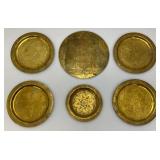 Misc. Etched Brass Plates And More 1= 6 1/4", 4 = 8" & 1= 9"