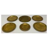Misc. Etched Brass Plates And More 1= 6 1/4", 4 = 8" & 1= 9"