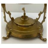 Vintage Ornate Heavy Brass Tilting Coffee/Tea Pot With Warmer 13" Tall