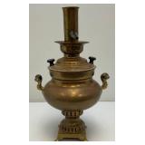 Antique Collectible Traditional Turkish Brass Tea Urn 17.5" Tall Antique Copper And Brass Turkish Dallah Arab Coffee Pot, Middle East Islamic