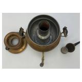 Antique Collectible Traditional Turkish Brass Tea Urn 17.5" Tall Antique Copper And Brass Turkish Dallah Arab Coffee Pot, Middle East Islamic