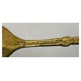 Set Of 11 Vintage Collectible Saudi Arabia Souvenir Gold Plated Miniature Spoons 4 1/4" 1=5 1/4"