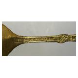 Set Of 11 Vintage Collectible Saudi Arabia Souvenir Gold Plated Miniature Spoons 4 1/4" 1=5 1/4"