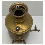 Antique Imperial Russian Tula Charcoal Heavy Brass Samovar With Stamps 19 1/4" Tall