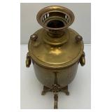 Antique Imperial Russian Tula Charcoal Heavy Brass Samovar With Stamps 19 1/4" Tall