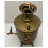 Antique Imperial Russian Tula Charcoal Heavy Brass Samovar With Stamps 19 1/4" Tall
