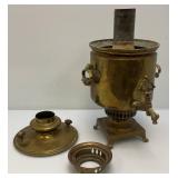 Antique Imperial Russian Tula Charcoal Heavy Brass Samovar With Stamps 19 1/4" Tall