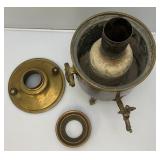Antique Imperial Russian Tula Charcoal Heavy Brass Samovar With Stamps 19 1/4" Tall