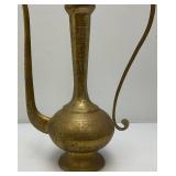 23.5" Etched Brass Ewer: 1950