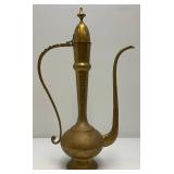 23.5" Etched Brass Ewer: 1950