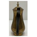 Awesome Etched Heavy Brass Saudi Arabia Brass Dallah Coffee Pot 8" With Bakelite Style Handle