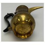 Awesome Etched Heavy Brass Saudi Arabia Brass Dallah Coffee Pot 8" With Bakelite Style Handle