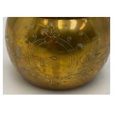 Vintage Heavy Etched Brass Saudi Arabia Indian Made DallaCoffee Pot 12"