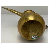 Vintage Heavy Etched Brass Saudi Arabia Indian Made DallaCoffee Pot 12"