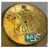 Vintage Heavy Etched Brass Saudi Arabia Indian Made DallaCoffee Pot 12"