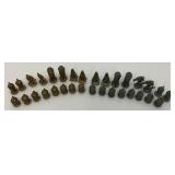 Est. $400.00- $600.00 14" x 14" Vintage Greek Brutalist Bronze Chess Set With Matching Brass Board