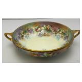 Vintage Rosenthale Hand painted Grape & Floral Adorned Double Handled Bowl