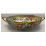 Vintage Rosenthale Hand painted Grape & Floral Adorned Double Handled Bowl