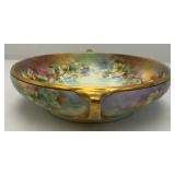 Vintage Rosenthale Hand painted Grape & Floral Adorned Double Handled Bowl