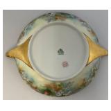 Vintage Rosenthale Hand painted Grape & Floral Adorned Double Handled Bowl