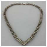 Unique Vintage Style Ornate Rhinestone Like Necklace