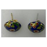 Vintage Cloisonne Earrings