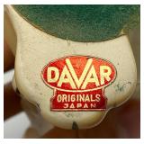 Vintage Porcelain Lion Pin Cushion Scissor Sewing Tool Holder 6"