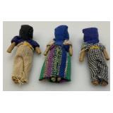 Group Of Vintage Worry Dolls 3 1/2"