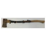 Vintage Hand Saws And Long Handled Axe