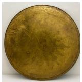 Very Large 30 1/4" Heavy Etched Brass Serving Tray Arabic