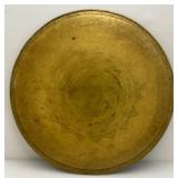 Very Large 30 1/4" Heavy Etched Brass Serving Tray Arabic