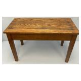 Vintage Primitive Solid Oakl 16" x 20" x 33" Kids Desk With Drawer And Pullout