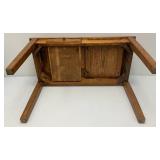 Vintage Primitive Solid Oakl 16" x 20" x 33" Kids Desk With Drawer And Pullout