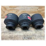 KLUTCH 2IN. Socket lot of 3