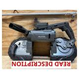 Klutch Band Saw, KLiQ 20V, 5in. x 5in. Deep Cut Capacity, 472 SFM, Brushless, Cordless, Bare Tool, Tool-Free Blade Change, Variable Speed, Portable Metal & PVC Cutting, LED Worklight tool only #611149