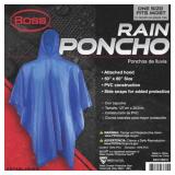 Boss Blue PVC Rain Poncho One Size Fits All MSRP $28 (lot of 4)