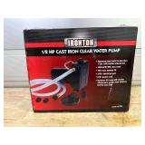 Ironton Cast Iron Transfer Pump, 1020 GPH, 1/2 HP, 3/4in. Ports MSRP $165 (untested sold as is)