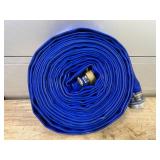 NorthStar Water Pump Discharge Hose, 2in. x 50ft. Max. PSI 80, PVC, Lays Flat, Industrial-Grade Aluminum Couplings (untested) MSRP $80