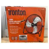 Ironton 20in. High-Velocity Fan, 4500 CFM, 3-Speed, Tilting Head, 120V, Air Circulator MSRP $49.99 (non working, sold as is)